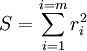 S = \ sum_ {i = 1} ^ {i = m ^ 2} r_i