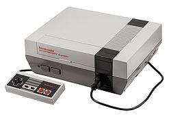 Nintendo Entertainment System com o controlador