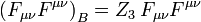 \ left (F _ {\ mu \ nu} F ^ {\ mu \ nu} \ right) = _B Z_3 \, F _ {\ mu \ nu} F ^ {\ mu \ nu}